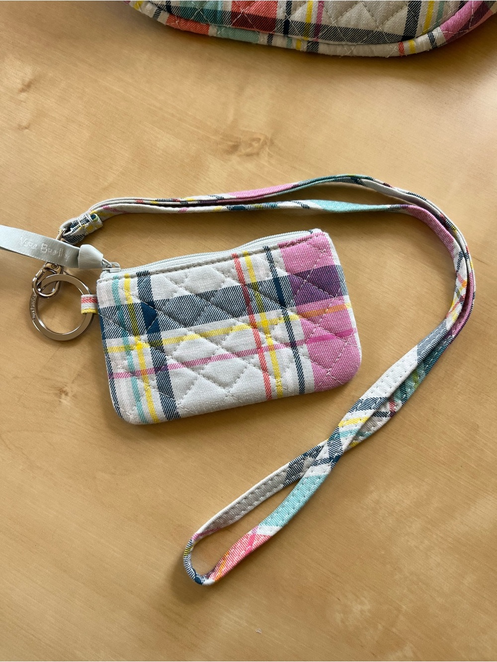 Vera Bradley Quilted Crossbody in Pastel Plaid (Pink, Blue, Teal, Coral) - Picture 11 of 13
